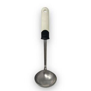 EKCO Ladle Stainless Steel and Nylon Vintage White Black Utensil